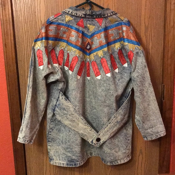 Handpainted By Uma Designs Denim Jacket - Picture 4 of 5